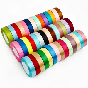 Fall In Color Wholesale 20mm 25yards Polyester Satin Bow Ribbon Roll