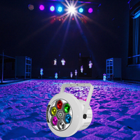 Six yeux d'abeille RGBW LED lumières mobiles tête secouante à commande vocale pour scène KTV Bar salle de bal avec atmosphère colorée