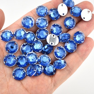 Strass en résine Oleeya, pierres précieuses en vrac, 8+8, cristaux ronds, strass à dos plat argenté à coudre pour robe de mariée - Product Image 5