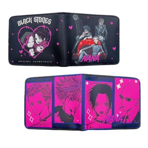 2 estilos Anime monedero tarjeta bolsa <span class=keywords><strong>Manga</strong></span> japonesa <span class=keywords><strong>NANA</strong></span> Cosplay Anime PU carteras plegable cartera para hombres mujeres - Product Image 1