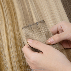 ผมแท้รัสเซียแบบ Double Drawn เกรด 12A น้ำหนัก 100 กรัม ไม่ผสมซิลิโคน สีบลอนด์ Genius Weft ผมแท้ Remy 100% แบบ Virgin Genius Weft สำหรับต่อผม - Product Image 6