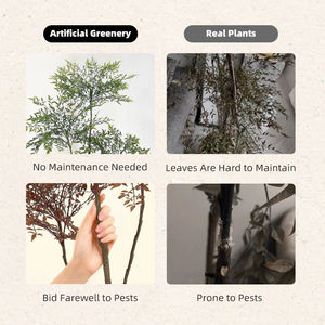 Bonsaï en pot décoratif et réaliste, plantes artificielles de <span class=keywords><strong>bambou</strong></span> Nandina faciles d'entretien pour la décoration intérieure - Product Image 2