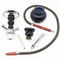 Fabricant direct de pipes à chicha arabes en acrylique dépoli à double tube, ensembles de chichas minimalistes, en stock
