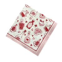 Serviettes en papier jetables personnalisées pour la Saint-Valentin, 3 plis, 20 % de pâte de bois vierge, douces, écologiques, pour la décoration de table de fête