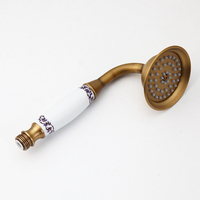Ensemble de douche vintage en laiton antique avec système de douche pluie