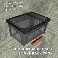 Boîte d'élevage quotidienne DIY pour reptiles et amphibiens : gecko, lézard, grenouille cornée, ver à soie, coléoptère, insecte – Cage de habitat pour animaux de compagnie