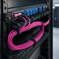 Cordon de raccordement MPO mâle-femelle pré-terminé APC UPC, cordon de raccordement de type C MPO, polarité MPO, cordon de raccordement en fibre optique OM4 MPO