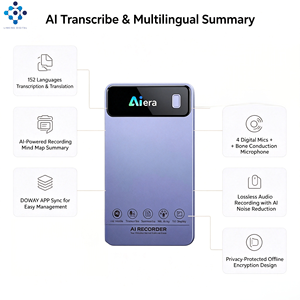 Grabadora <span class=keywords><strong>de</strong></span> Voz Inteligente con IA FW925, Micrófono Óseo, Cancelación <span class=keywords><strong>de</strong></span> Ruido, Transcripción en 152 Idiomas, Formato WAV, <span class=keywords><strong>Pantalla</strong></span> LCD a Color - Product Image 2