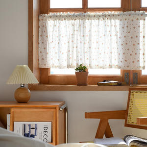 Cortina de puerta corta floral ligera fresca de estilo francés de <span class=keywords><strong>Amazon</strong></span> para <span class=keywords><strong>Cocina</strong></span> - Product Image 2