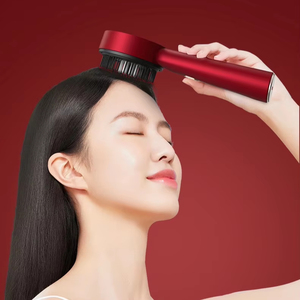 Anti perdita di capelli terapia di massaggio ioni vibrazione luce rossa blu spazzola elettrica per la crescita dei capelli pettine