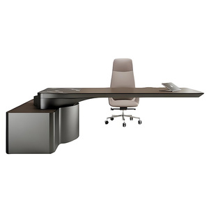 โต๊ะทำงานผู้บริหารรูปตัวแอลทันสมัยสำหรับครู ผู้จัดการ ซีอีโอ โต๊ะทำงานหรูหรา ดีไซน์เฟอร์นิเจอร์ศิลปะ - Product Image 2