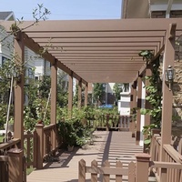 Pergola imperméable pour l'extérieur WPC matériaux ombrage persienne kit gazebo moderne jardin pergola en bois plastique