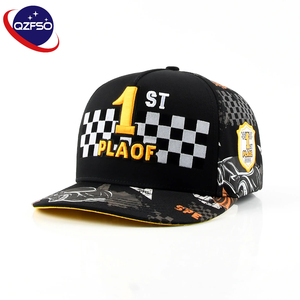 Casquettes QZFSO personnalisées à visière incurvée, non structurées, pour hommes et femmes, 5 panneaux, broderie 3D, casquettes de baseball pour la course - Product Image 1