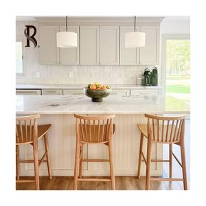 Rising OEM Armoire complète moderne <span class=keywords><strong>de</strong></span> qualité supérieure personnalisée Meuble <span class=keywords><strong>de</strong></span> cuisine Armoire <span class=keywords><strong>de</strong></span> cuisine brillante avec îlot pour l'<span class=keywords><strong>immobilier</strong></span> - Product Image 1