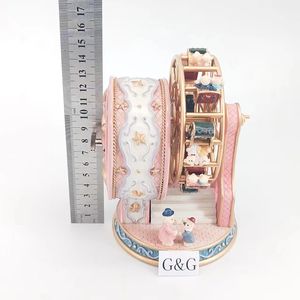 Boîte à musique artisanale en forme de grande roue avec ours, cadeau d'anniversaire pour une meilleure amie, princesse - Product Image 5