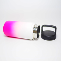 Bouteille d'eau isotherme portable personnalisable avec logo, double paroi, sans BPA, anti-fuite, avec bec verseur et poignée mousqueton pour activités sportives en extérieur