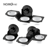 NOMOY PET Mangeoire suspendue en plastique ABS à plusieurs compartiments et couleurs pour reptiles arboricoles