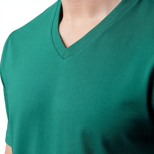 Nouvel Arrivage T-shirt Homme Col V Manches Courtes Décontracté Basique pour Printemps-Été Logo Personnalisé OEM Fabricant de Vêtements en Gros - Product Image 2