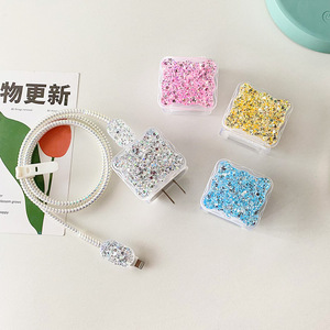 Custodia Honatop Wave per <span class=keywords><strong>iPhone</strong></span> 14plus protezione cavo dati 13/<span class=keywords><strong>11</strong></span>/12 carica testa 18W/20W custodia morbida Glitter - Product Image 5