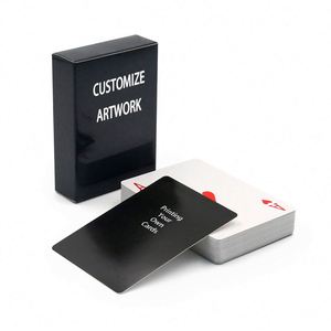 Baraja de Cartas Personalizada con Logotipo, con Cojín de Aire, 300Gsm 310Gsm, Núcleo de Plástico, Papel Negro, Cartas de Juego - Product Image 3