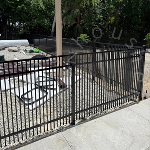 Offerta Speciale: Pannelli per Recinzione in Ferro Battuto Neri, Ecologici e Durevoli, Altezza 6 Piedi, Senza Scavo, per Sicurezza Domestica Moderna - Product Image 2