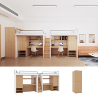 Meubles d'hôpital modernes en métal, acier inoxydable et bois, bureau et chaise de médecin avec armoire