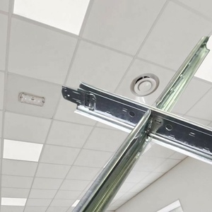 Plaque <span class=keywords><strong>de</strong></span> plâtre PVC perforée 600x600mm Mono Seamless Acoustic Gypsum 600x600x12.5mm avec tapis <span class=keywords><strong>de</strong></span> fibre <span class=keywords><strong>de</strong></span> verre suspendu - Product Image 1