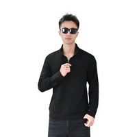 Pull en tricot polaire en laine de lapin et lyocell pour homme, style business, demi-zip, collection automne 2661