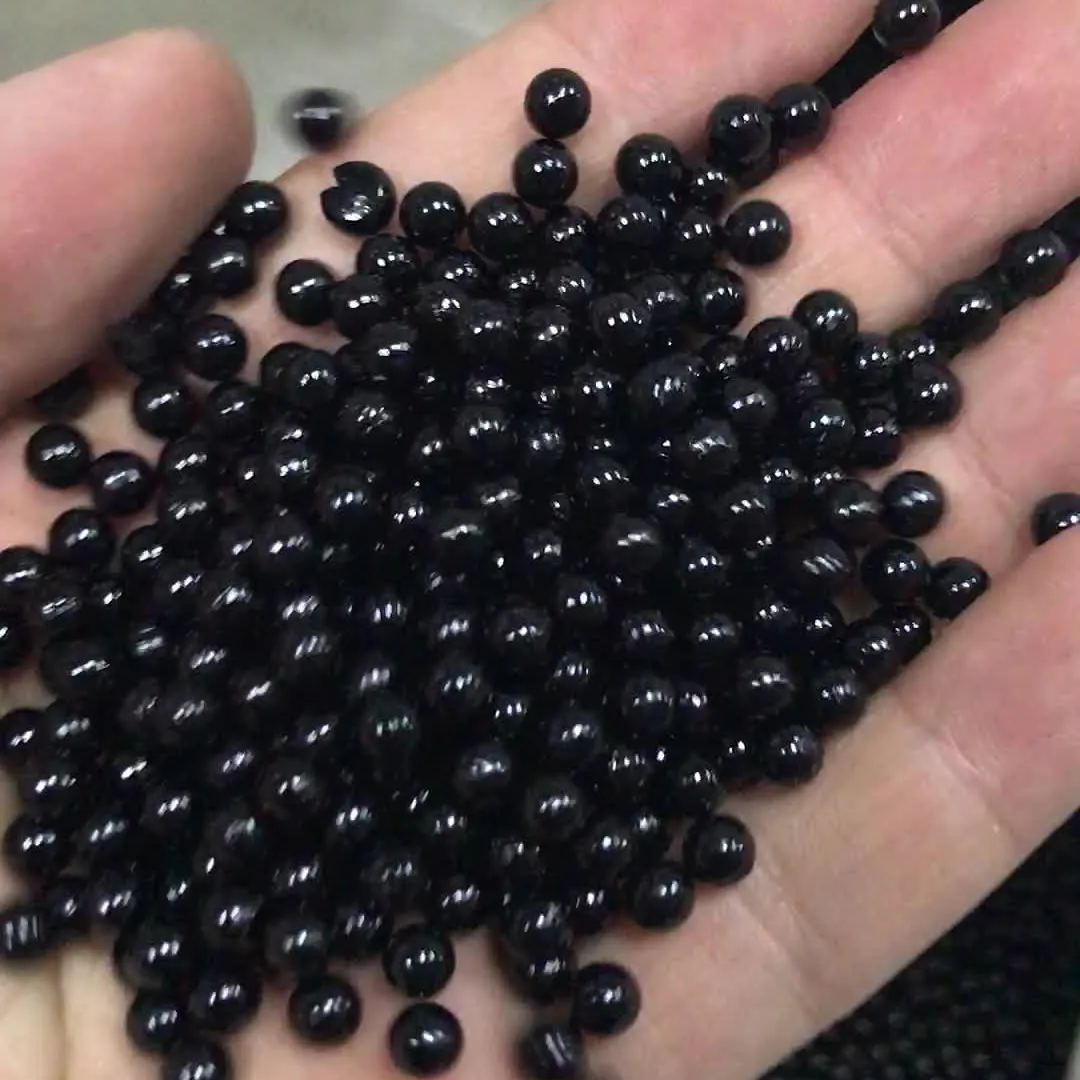 Multi Size Bubble Tea Imitation Boba Pearl Beads Black Non-Porous Round Resin Loose Imitation Pearl Beads