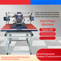 Presse à chaud pneumatique automatique à double station pour vêtements et impression multi-surfaces