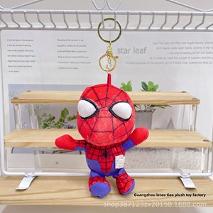 Figurine en peluche Avengers Spiderman <span class=keywords><strong>Hulk</strong></span> <span class=keywords><strong>Thor</strong></span> de 4 pouces, rembourrée en coton PP, pour les 14 ans et plus, avec accessoire porte-clés - Product Image 3