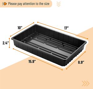 Black Eco-Friendly PS Plastic Plant Trays for Microgreens <strong>Propagation</strong> Nursery <strong>Use</strong> Hydroponic Cell Garden Seedling Starter Trays - Product Image 2