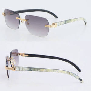 Designer Men's chrome heart glasses Fashion Small square Sunglasses Glasses Trendy <b>Eyewear</b> Mens business Sunglasses - Product Image 3