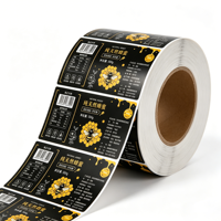 Étiquette autocollante personnalisée imperméable pour bouteilles de boissons, confiture, miel, verre, avec logo de marque et code QR, pour emballage alimentaire en conserve