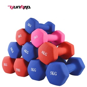 Juegos de pares de pesas de mano antideslizantes 0,5-<span class=keywords><strong>10</strong></span> KG 1-20 LB libras Hex Neopreno Mancuernas Básicas Recubiertas de vinilo Mancuernas de peso de mano - Product Image 2