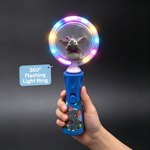 2 Estilos de Anillo Giratorio con Luz LED Intermitente de Diseño de Circo, Juguete de Plástico ABS Seguro para Carnaval, Conciertos, Regalos - Product Image 2