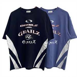 เสื้อยืดผู้ชายคุณภาพสูง ผ้าฝ้าย 100% สกรีนลายตัวอักษรแบบ DTG แขนสั้น สไตล์สตรีทแฟชั่น ดีไซน์เนอร์ - Product Image 2