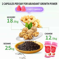 Gummies de biotine personnalisées en gros, saveur fraise, faibles en sucre, complément santé pour cheveux et femmes
