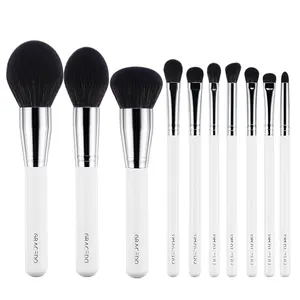 High Quality Fashion Brush Makeup 9PCS Cosmetic Brushes Tool White Wood Handle Makeup Brushes