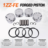 Piston en aluminium forgé 4032 1ZZ-Fe 79,5 mm pour moteur Toyota 1,8 L Corolla E110 Celica GT, amélioration pour voiture de course