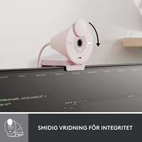 Logitech Brio 300 Webcam Full HD 1080p dengan Koreksi Cahaya Otomatis, Mikrofon Peredam Kebisingan, USB C untuk Laptop, Desktop, dan Konferensi Video