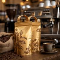 Op maat gemaakte logo aluminiumfolie bedrukte staande voedselverpakking van mylar, hersluitbaar voor koffie, thee en dierenvoer