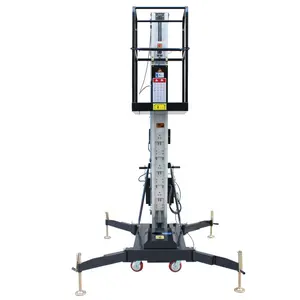 Iyi satış 8m elektrik motorlu kaldırma benzer Platform kaldırma ışık mobil teleskopik tek direk alüminyum alaşım asansör