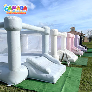 Château gonflable commercial blanc de 0,55 mm en PVC <span class=keywords><strong>pour</strong></span> location, fête, maison, famille, extérieur, <span class=keywords><strong>mariage</strong></span> - Product Image 6