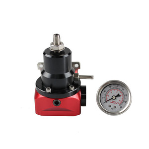 Regulador de Presión de Combustible Ling Sheng con Manómetro Rojo y Negro para Sistemas de Motor de Automóviles - Product Image 1