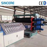 Machine d'extrusion de géocellules texturées en plastique, extrudeuse à vis simple, ligne de production de géosynthétiques lisses en HDPE