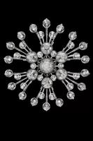Grand lustre moderne en verre soufflé de Murano avec finition chromée, hauteur réglable, garantie de 5 ans, haute luminosité pour les salons