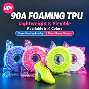 Filamento para Impresora 3D de TPU Espumado 90A Blanco 1kg Ligero, Alta Elasticidad, Flexible, Color Personalizado - Product Image 5