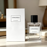 Elegantes Frascos de Perfume de Vidrio Personalizados para Hombre, 30ml 50ml 100ml, Transparentes, Cuadrados, Vacíos, con Pulverizador