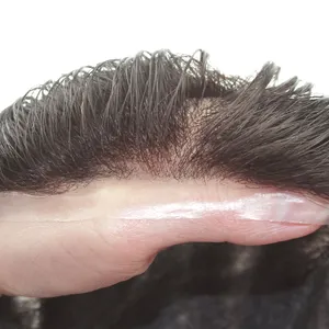 0,08 мм супер тонкий прозрачный ПУ 100% человеческие индийские натуральные волосы тонкая кожа toupee